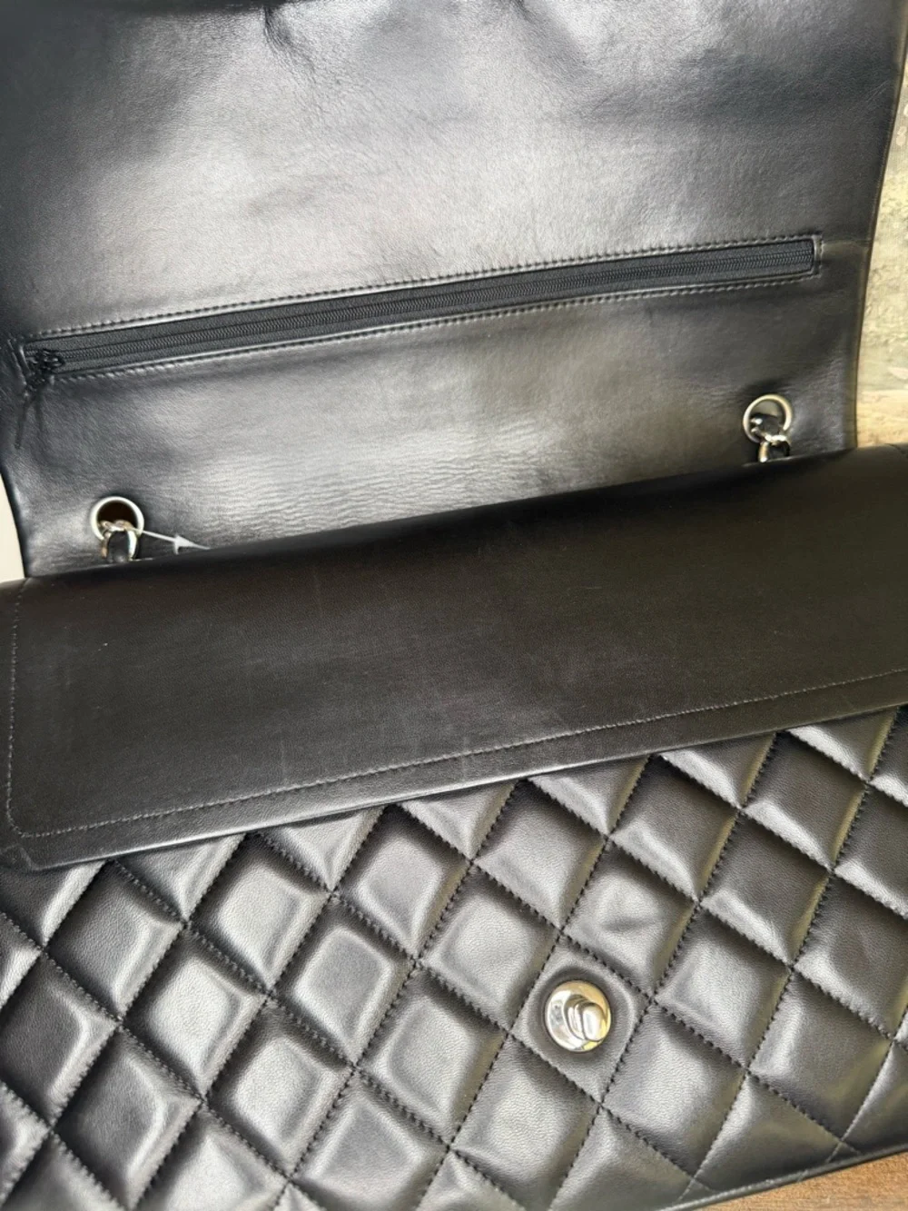 CHANEL MAXI Shoulder Bag with SILVER HARDWARE - Picture 14 of 14